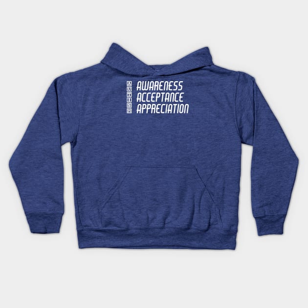 Autism Awareness Acceptance Appreciation - Actually Autistic Asperger's Autism Awareness ASD Kids Hoodie by bystander